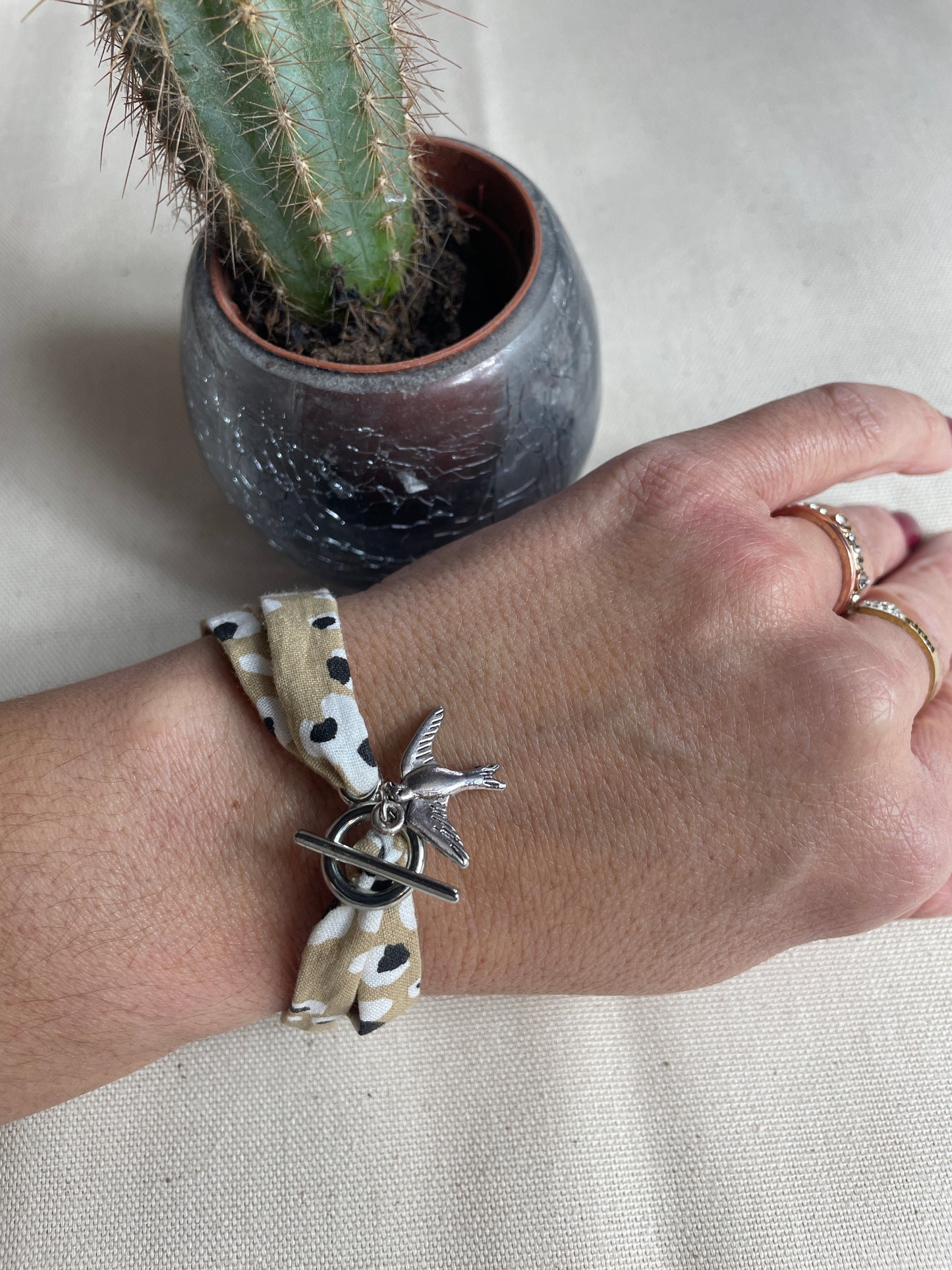 Bracelet Double réglable "OISEAU"